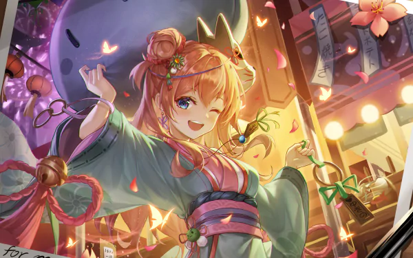 hairpin festival kimono blue eyes pink hair Yui Yuigahama My Teen Romantic Comedy SNAFU Anime HD Desktop Wallpaper | Background Image