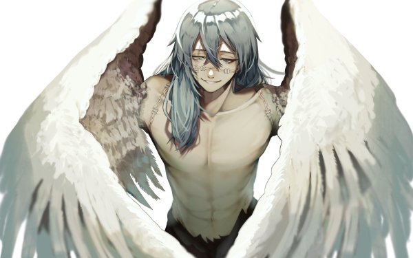 Anime Jujutsu Kaisen Mahito Blue Hair Grey Eyes Wings HD Wallpaper | Background Image