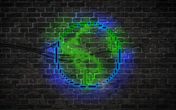 Artistic Neon Earth Light Neon Sign Pixel HD Wallpaper | Background Image