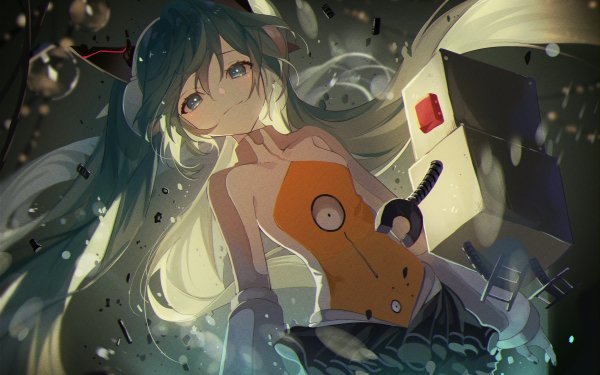 Anime Vocaloid Hatsune Miku Long Hair Blue Hair HD Wallpaper | Background Image