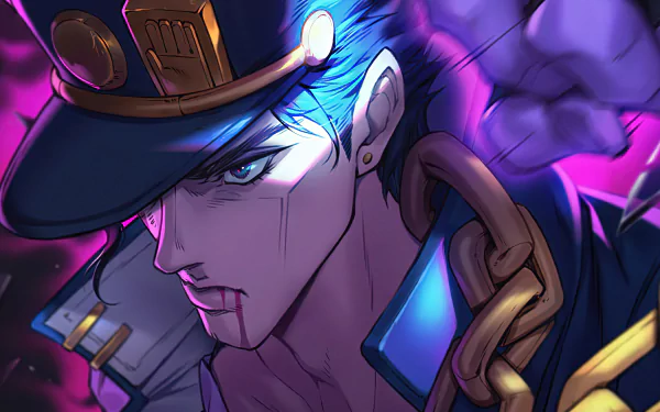 Jotaro Kujo Anime Jojo's Bizarre Adventure HD Desktop Wallpaper | Background Image