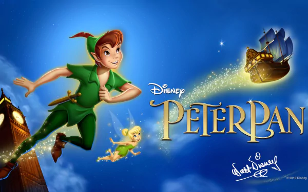 Tinker Bell Peter Pan movie Peter Pan (1953) HD Desktop Wallpaper | Background Image