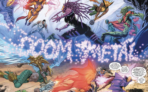 Blackfire (DC Comics) Nightwing DC Comics Martian Manhunter Cyborg (DC Comics) Kendra Sanders Hawkgirl (DC Comics) Starfire (DC Comics) Comic Justice League HD Desktop Wallpaper | Background Image