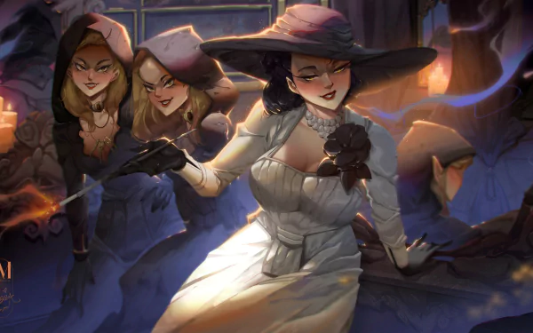  Lady Dimitrescu and her daughters by Nico Melba