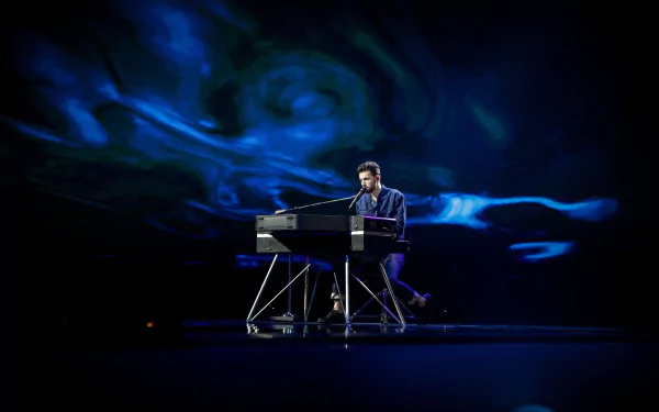 piano singer Dutch music Duncan Laurence HD Desktop Wallpaper | Background Image