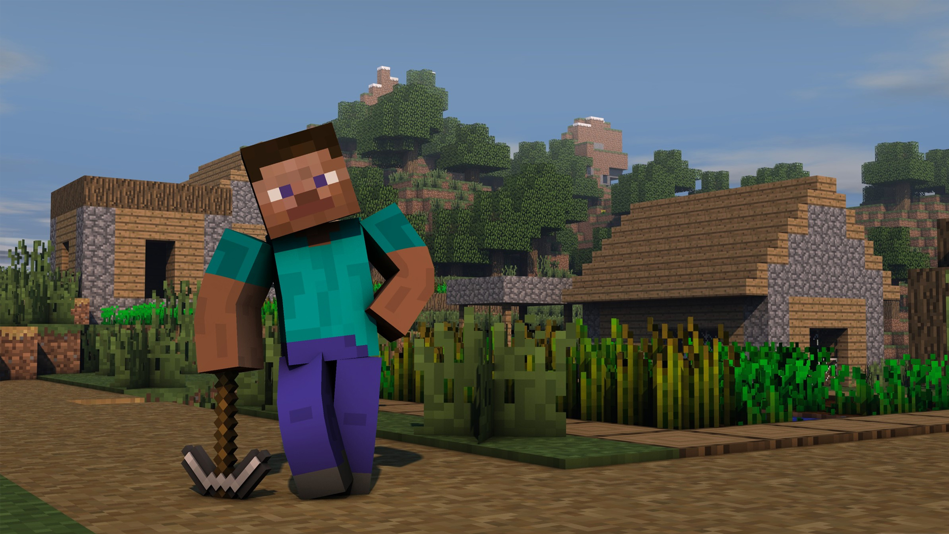 minecraft wallpaper steve and creeper