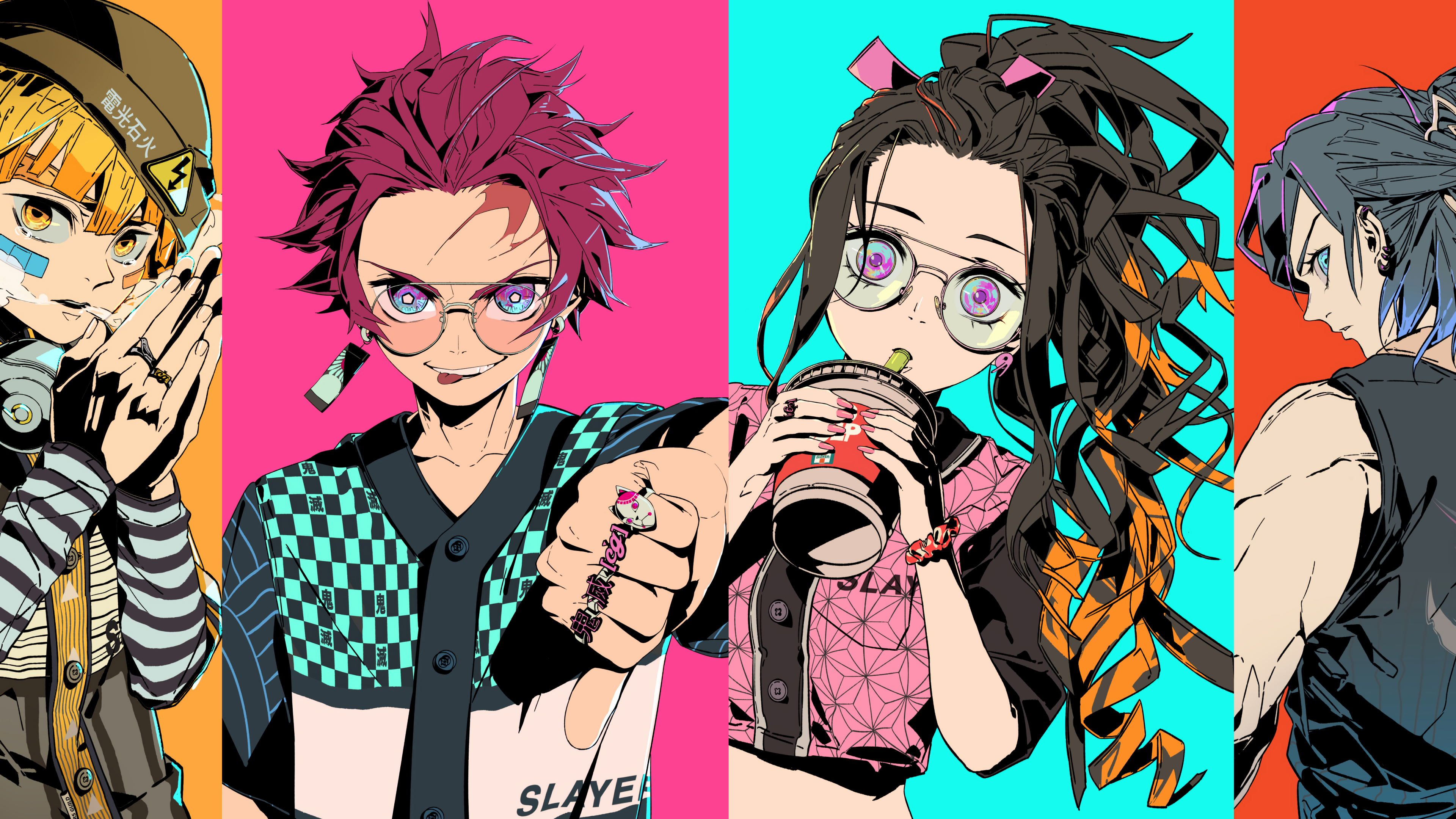 Tanjiro Zenitsu Inosuke Nezuko Kimetsu No Yaiba