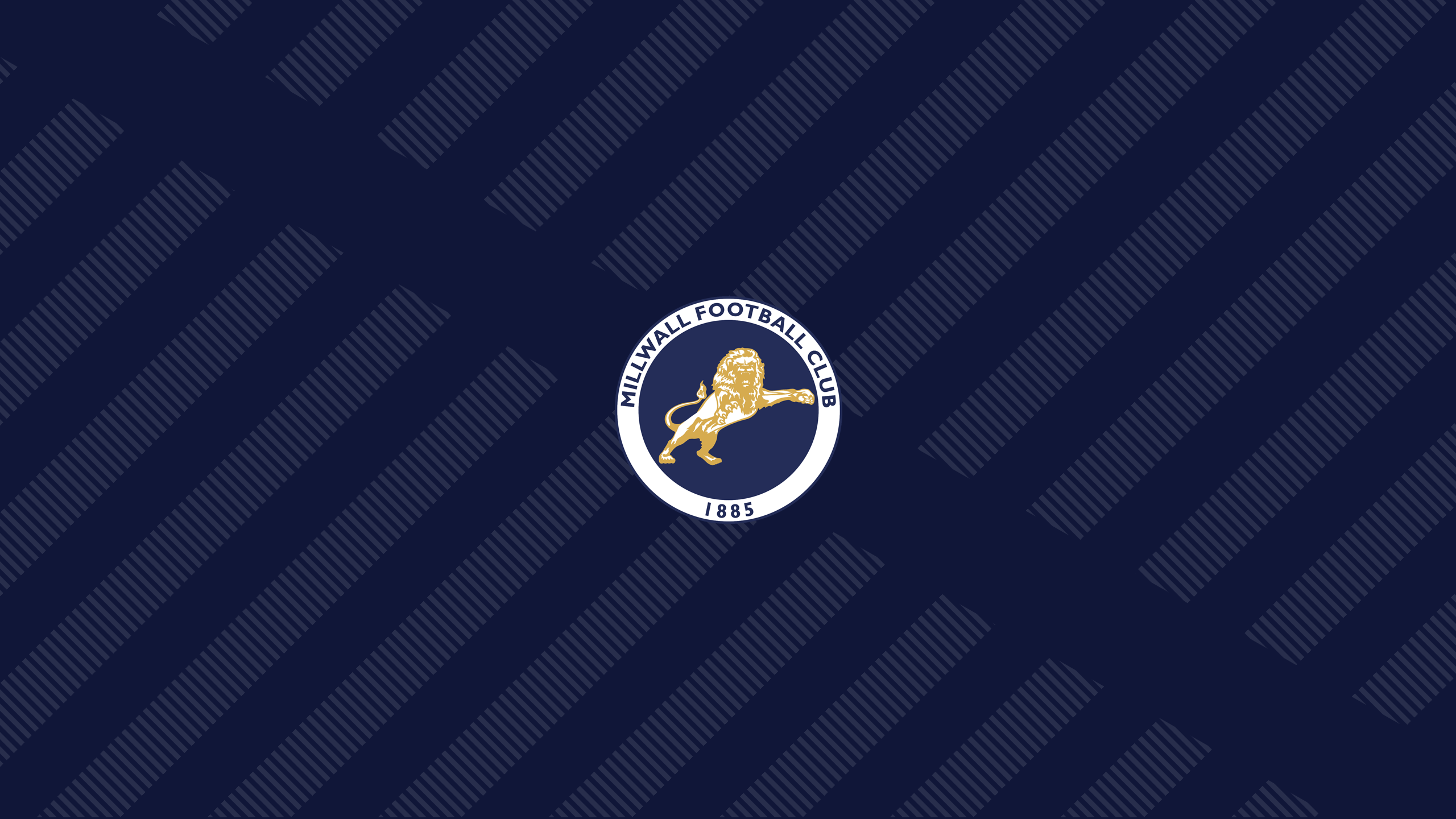 Download wallpapers Millwall FC, English football team, blue background,  Millwall FC logo, grunge art, EFL Championship, Bermondsey, football,  England, Millwall FC emblem for desktop with resolution 2880x1800. High  Quality HD pictures wallpapers