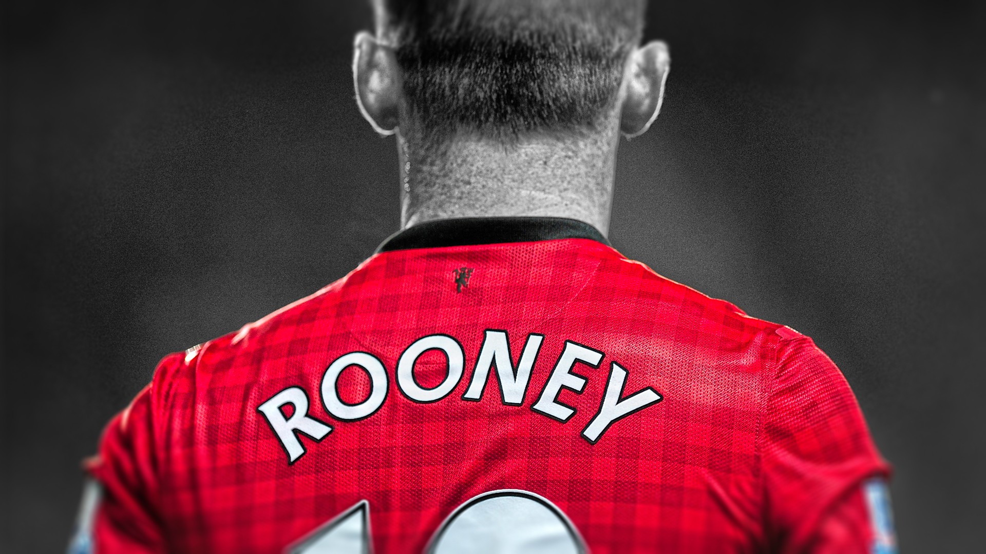 Manchester Of United Wayne Rooney Black And White HD Wallpaper