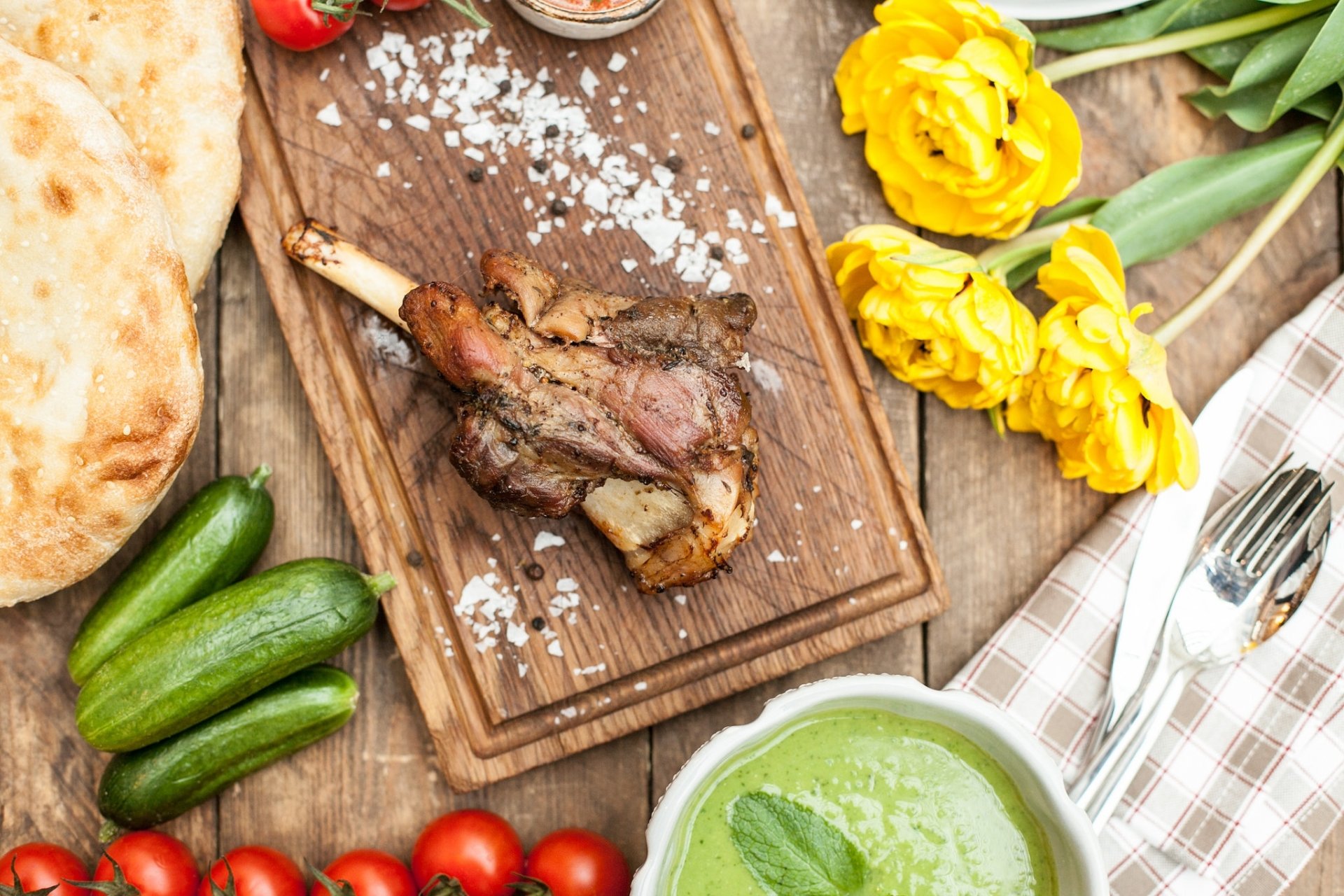 Download Still Life Food Meat HD Wallpaper