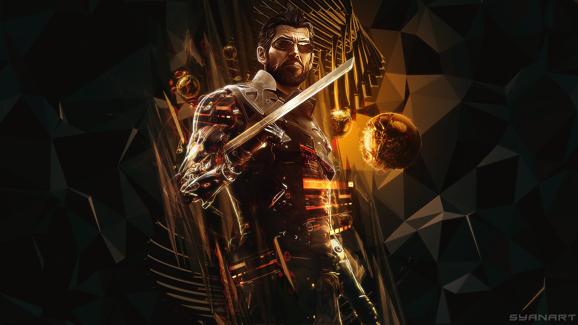 Download Adam Jensen Video Game Deus Ex: Mankind Divided HD Wallpaper by SyanArt