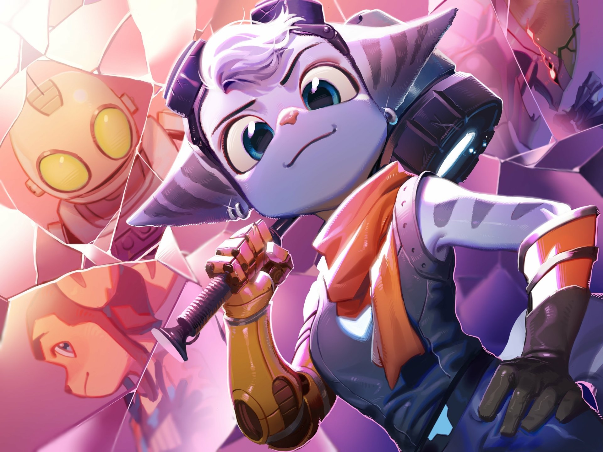 Download Clank (Ratchet & Clank) Rivet (Ratchet & Clank) Ratchet (Ratchet & Clank) Video Game Ratchet & Clank: Rift Apart HD Wallpaper