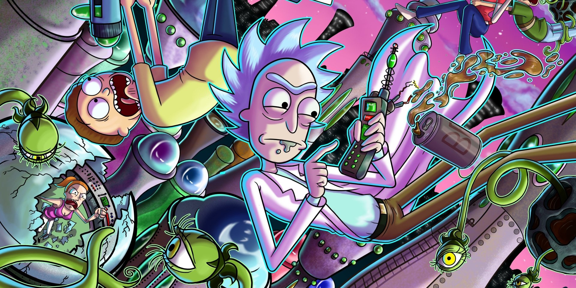 Download Summer Smith Morty Smith Rick Sanchez TV Show Rick And Morty 4k Ultra HD Wallpaper
