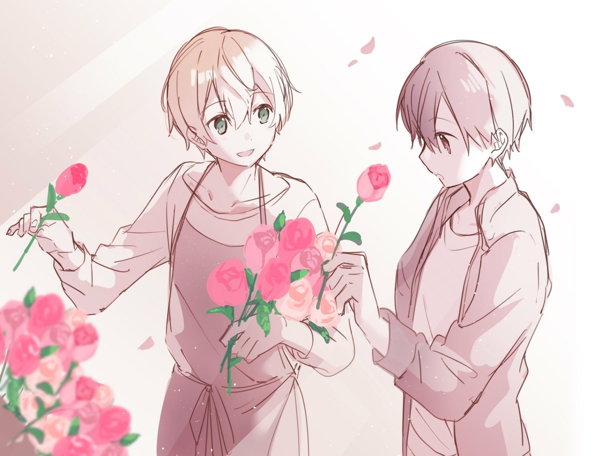 Download Rose Kazuto Kirigaya Eugeo (Sword Art Online) Kirito (Sword Art Online) Anime Sword Art Online: Alicization HD Wallpaper by noro (ro no)