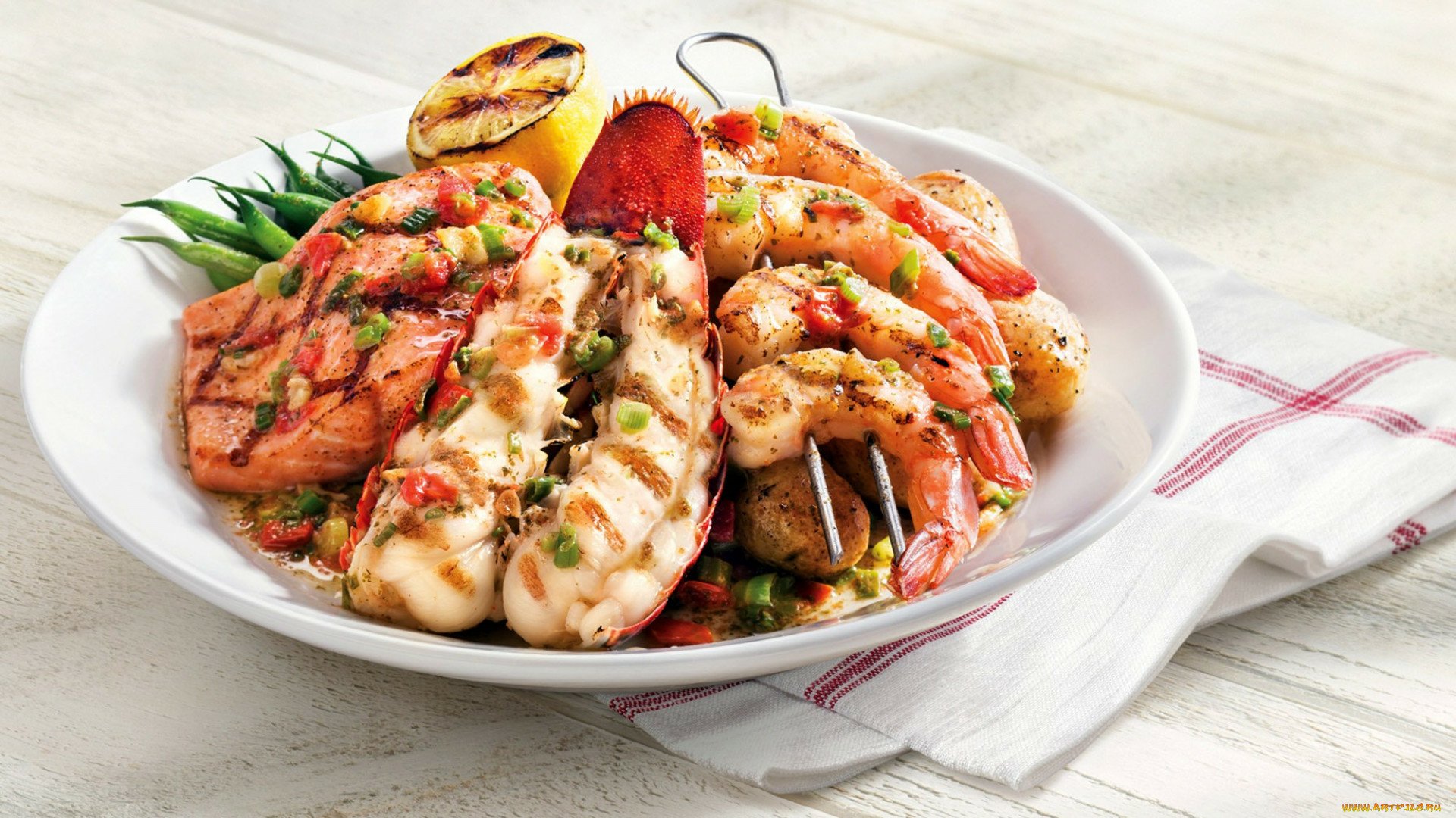 Download Food Seafood HD Wallpaper