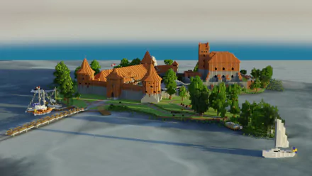 Trakai island castle,Lithuania, built by BTE Nordic+Baltic and BTE Castles, rendered by tomato#7392