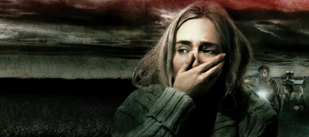 Evelyn Abbott Emily Blunt Marcus Abbott Noah Jupe Lee Abbott John Krasinski Regan Abbott Millicent Simmonds movie A Quiet Place HD Desktop Wallpaper | Background Image