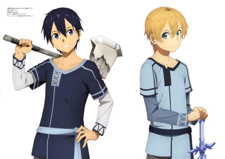 Blue Rose Sword (Sword Art Online) Eugeo (Sword Art Online) Kirito (Sword Art Online) Anime Sword Art Online: Alicization HD Desktop Wallpaper | Background Image