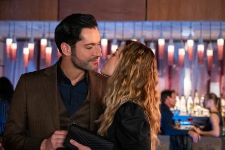 Tom Ellis Lucifer Morningstar Lauren German Chloe Decker TV Show Lucifer HD Desktop Wallpaper | Background Image