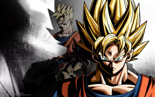 Gohan (Dragon Ball) blue eyes Bardock (Dragon Ball) Goku Anime Dragon Ball Z HD Desktop Wallpaper | Background Image
