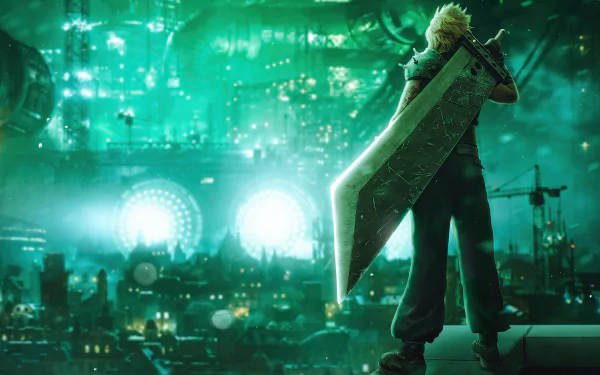 Buster Sword Cloud Strife sword warrior Final Fantasy video game Final Fantasy VII Remake HD Desktop Wallpaper | Background Image