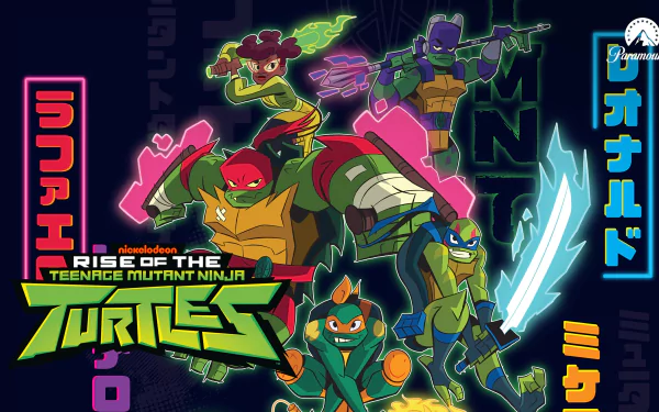April O’Neil Leonardo (TMNT) Donatello (TMNT) Raphael (TMNT) Michelangelo (TMNT) TV Show Rise Of The Teenage Mutant Ninja Turtles HD Desktop Wallpaper | Background Image