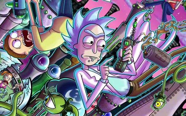 Summer Smith Morty Smith Rick Sanchez TV Show Rick and Morty HD Desktop Wallpaper | Background Image