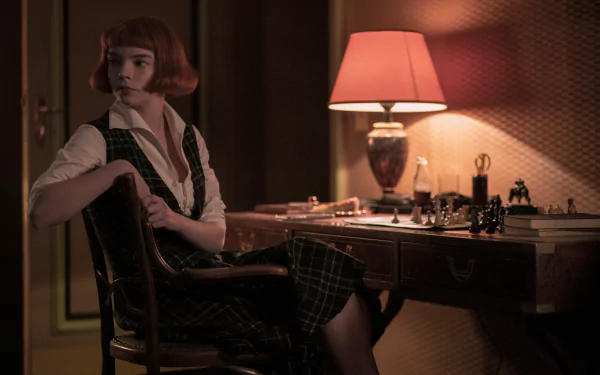 Beth Harmon Anya Taylor-Joy TV Show The Queen's Gambit HD Desktop Wallpaper | Background Image