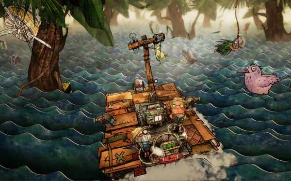 video game Trash Sailors HD Desktop Wallpaper | Background Image