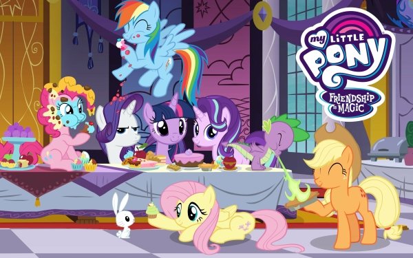 TV Show My Little Pony: Friendship is Magic My Little Pony Twilight Sparkle Starlight Glimmer Spike Fluttershy Applejack Rarity Rainbow Dash Pinkie Pie Angel Bunny HD Wallpaper | Background Image