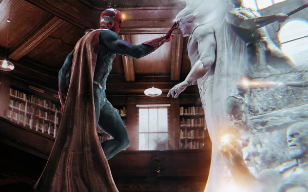 White Vision (Marvel Comics) Vision (Marvel Comics) TV Show WandaVision HD Desktop Wallpaper | Background Image