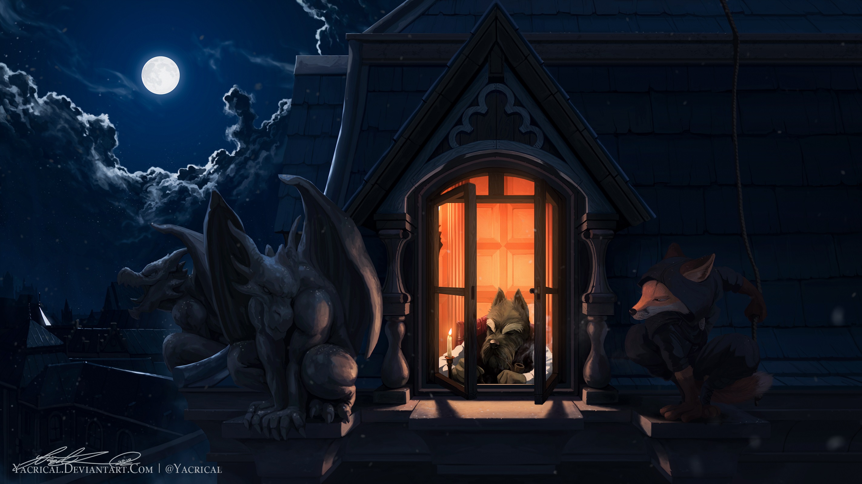 Fantasy Gargoyle HD Wallpaper | Background Image
