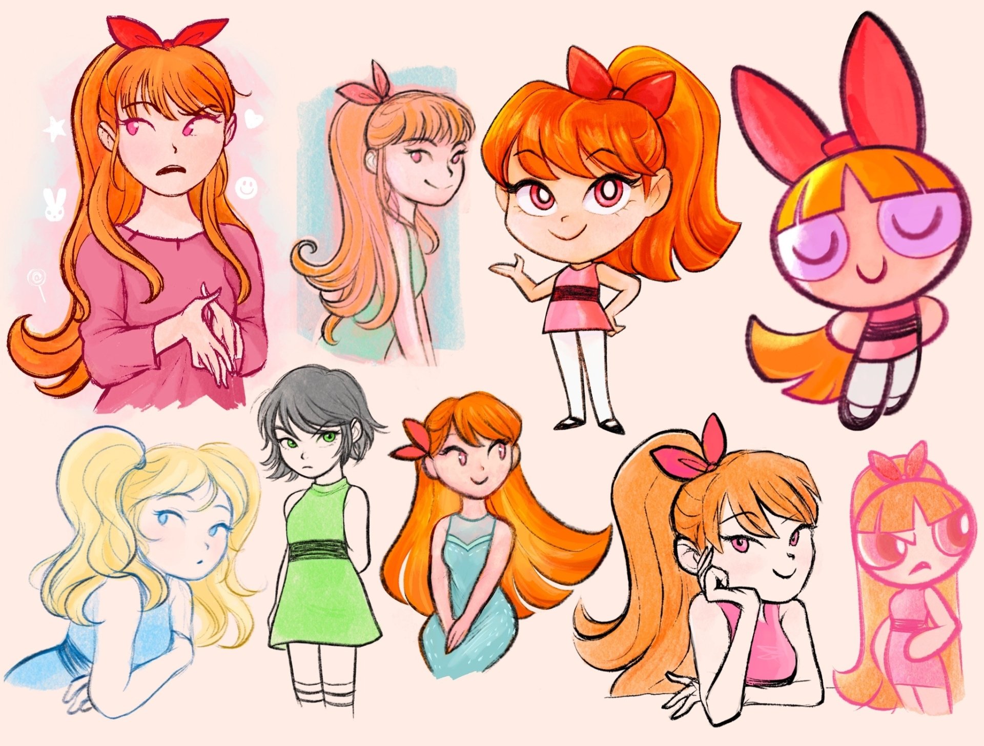 Download Buttercup (Powerpuff Girls) Bubbles (Powerpuff Girls) Blossom (Powerpuff Girls) TV Show The Powerpuff Girls (1998) HD Wallpaper by mniiv