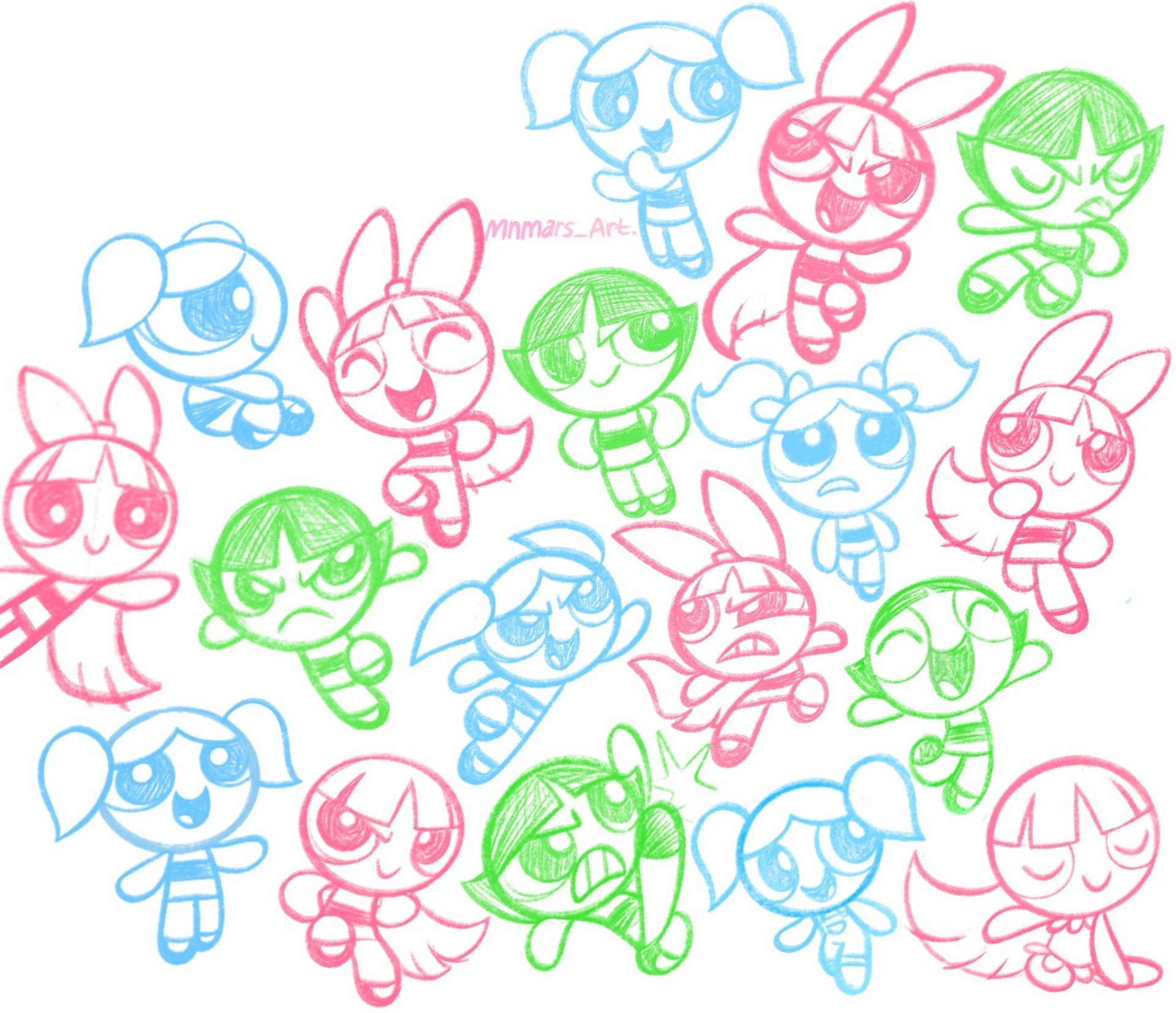 Download Buttercup (Powerpuff Girls) Bubbles (Powerpuff Girls) Blossom (Powerpuff Girls) TV Show The Powerpuff Girls (1998) HD Wallpaper by mniiv