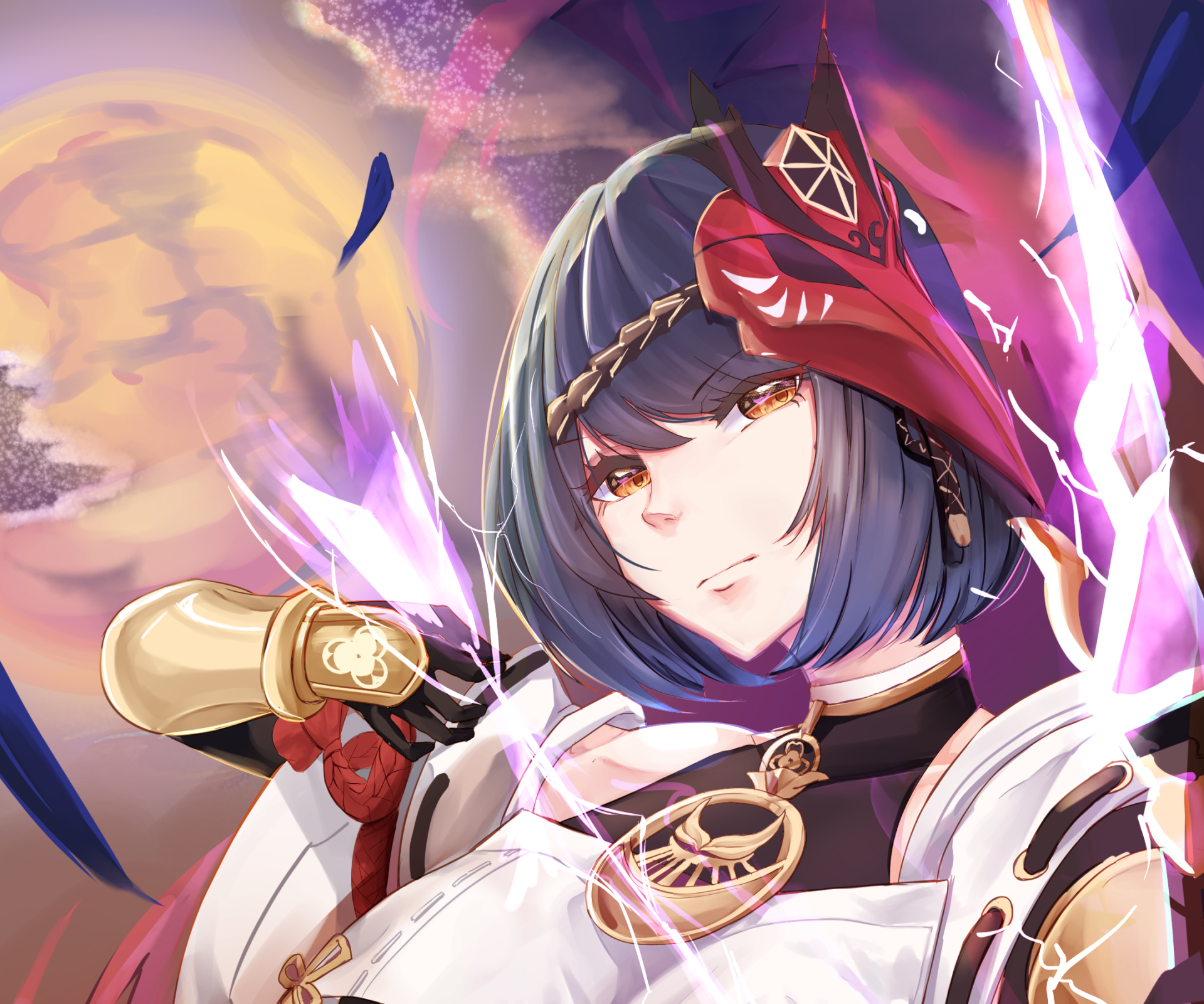 Download Kujou Sara Video Game Genshin Impact HD Wallpaper by kapler