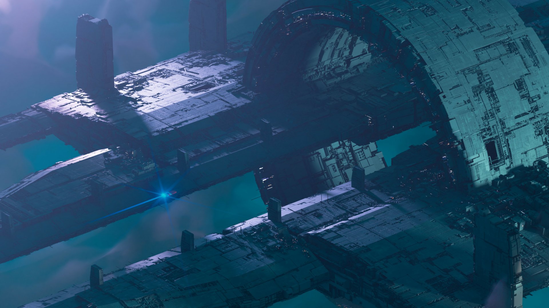 Download Sci Fi Space Station HD Wallpaper by Stanislav Verbitsky ...