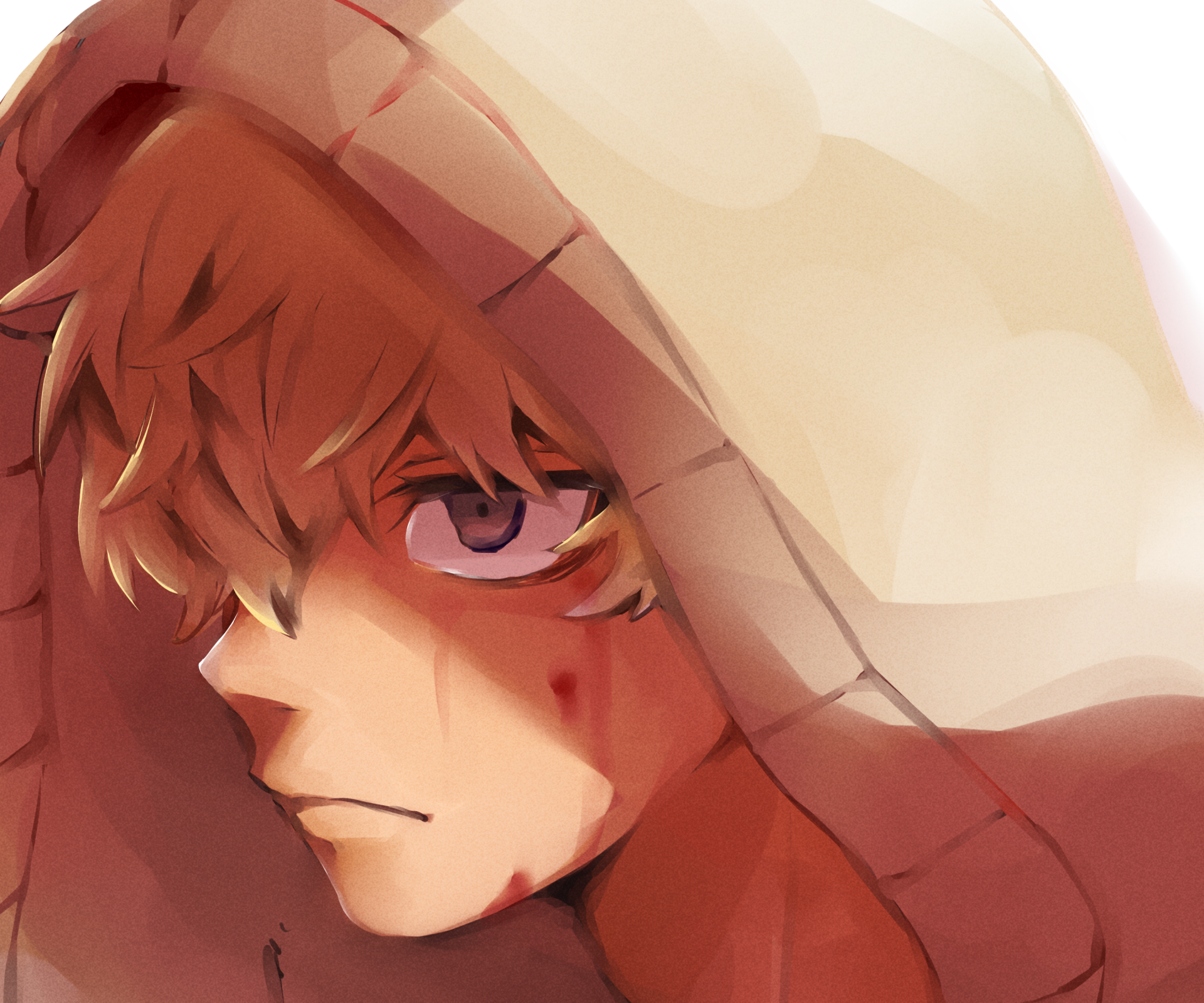 HD anime desktop wallpaper featuring a close-up of Chifuyu Matsuno from Tokyo Revengers with detailed shading and a focused expression under a hood.