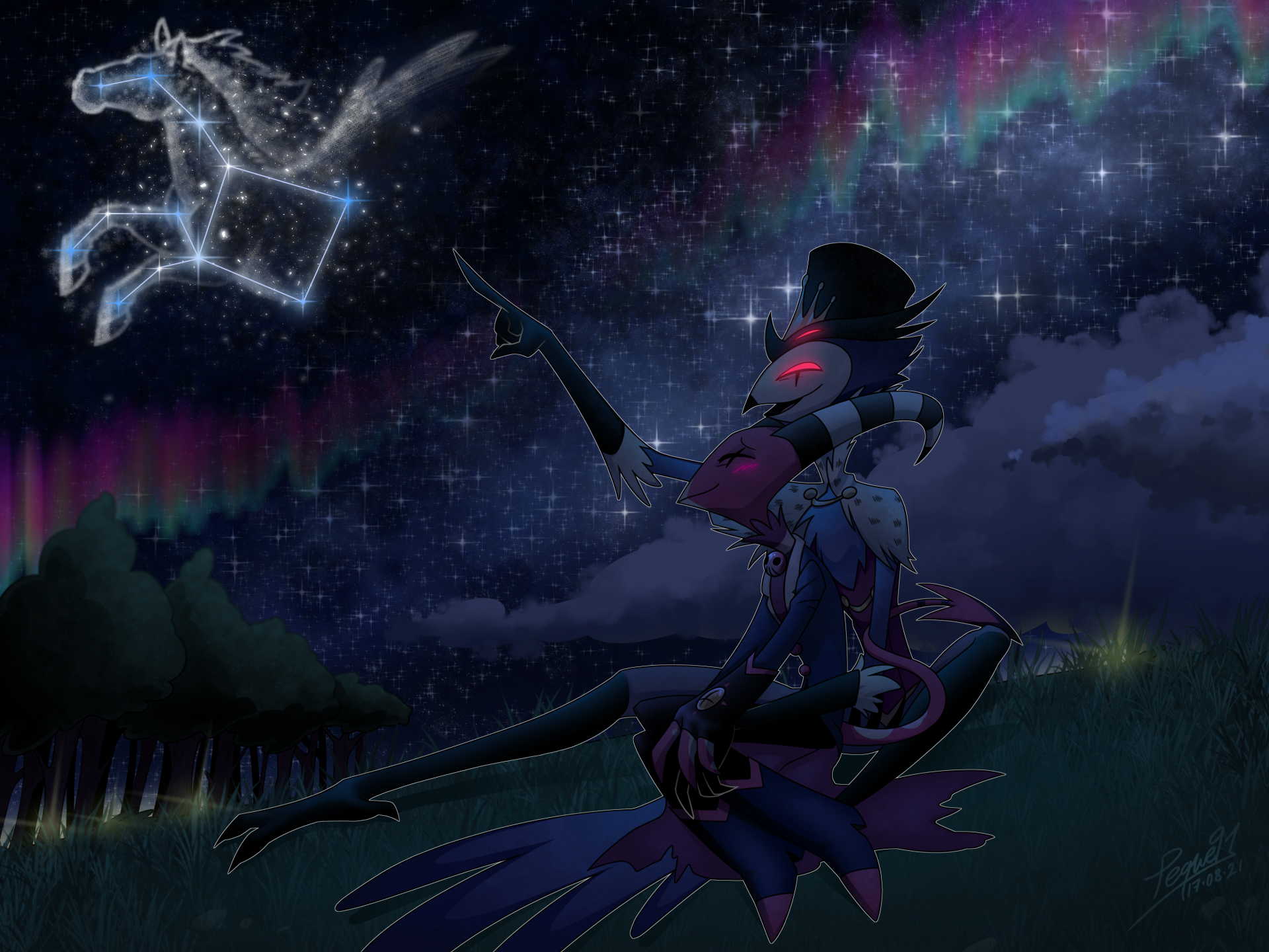 Download Stolas (Helluva Boss) Blitzo (Helluva Boss) TV Show Helluva Boss 4k Ultra HD Wallpaper