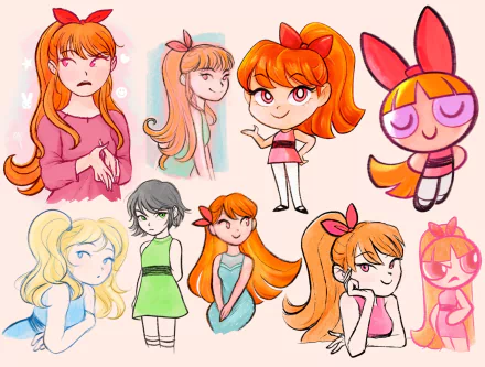 Buttercup (Powerpuff Girls) Bubbles (Powerpuff Girls) Blossom (Powerpuff Girls) TV Show The Powerpuff Girls (1998) HD Desktop Wallpaper | Background Image