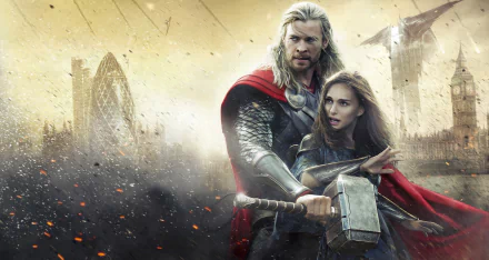 superhero Mjölnir Natalie Portman Chris Hemsworth Jane Foster Thor movie Thor: The Dark World HD Desktop Wallpaper | Background Image