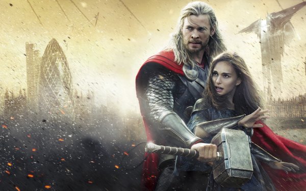Movie Thor: The Dark World Thor Jane Foster Chris Hemsworth Natalie Portman Mjölnir Superhero HD Wallpaper | Background Image