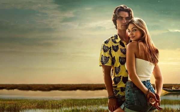 Chase Stokes Madelyn Cline TV Show Outer Banks HD Desktop Wallpaper | Background Image