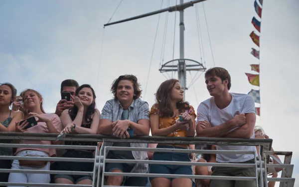 Meganne Young Jacob Elordi Joel Courtney Joey King movie The Kissing Booth 3 HD Desktop Wallpaper | Background Image