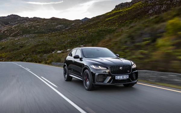  2021 Black Jaguar F-Pace SVR