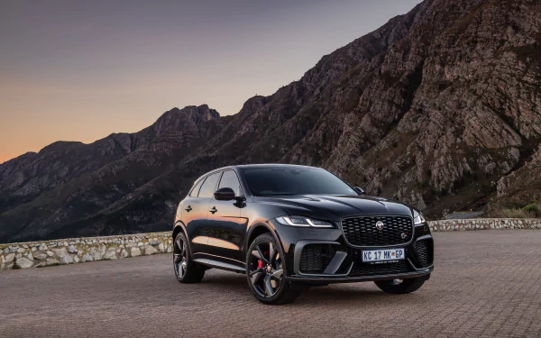  2021 Black Jaguar F-Pace SVR