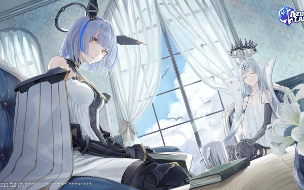 Gascogne (Azur Lane) Champagne (Azur Lane) Anime Azur Lane HD Desktop Wallpaper | Background Image