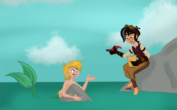 Tangled: The Series The Little Mermaid merman Varian (Tangled) Urchin (The Little Mermaid) TV Show crossover HD Desktop Wallpaper | Background Image