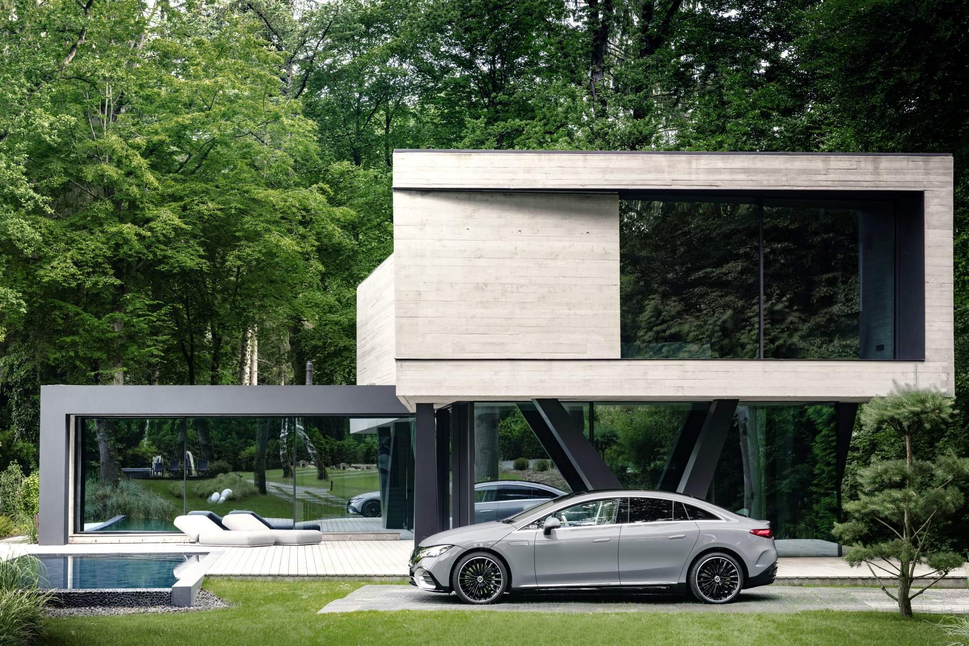Download Electric Car Mercedes-Benz EQE 350 Vehicle Mercedes-Benz E 350 4k Ultra HD Wallpaper