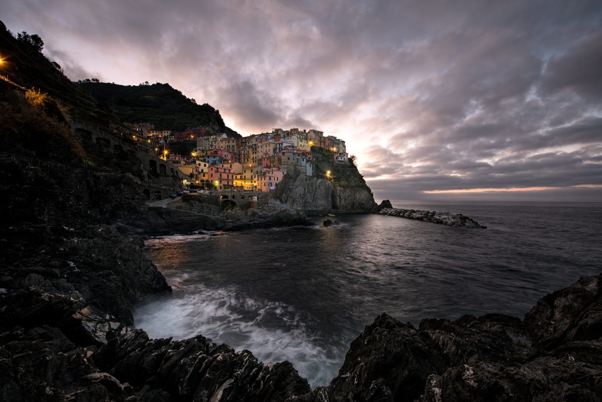 Download Cinque Terre Village Italy Man Made Manarola HD Wallpaper
