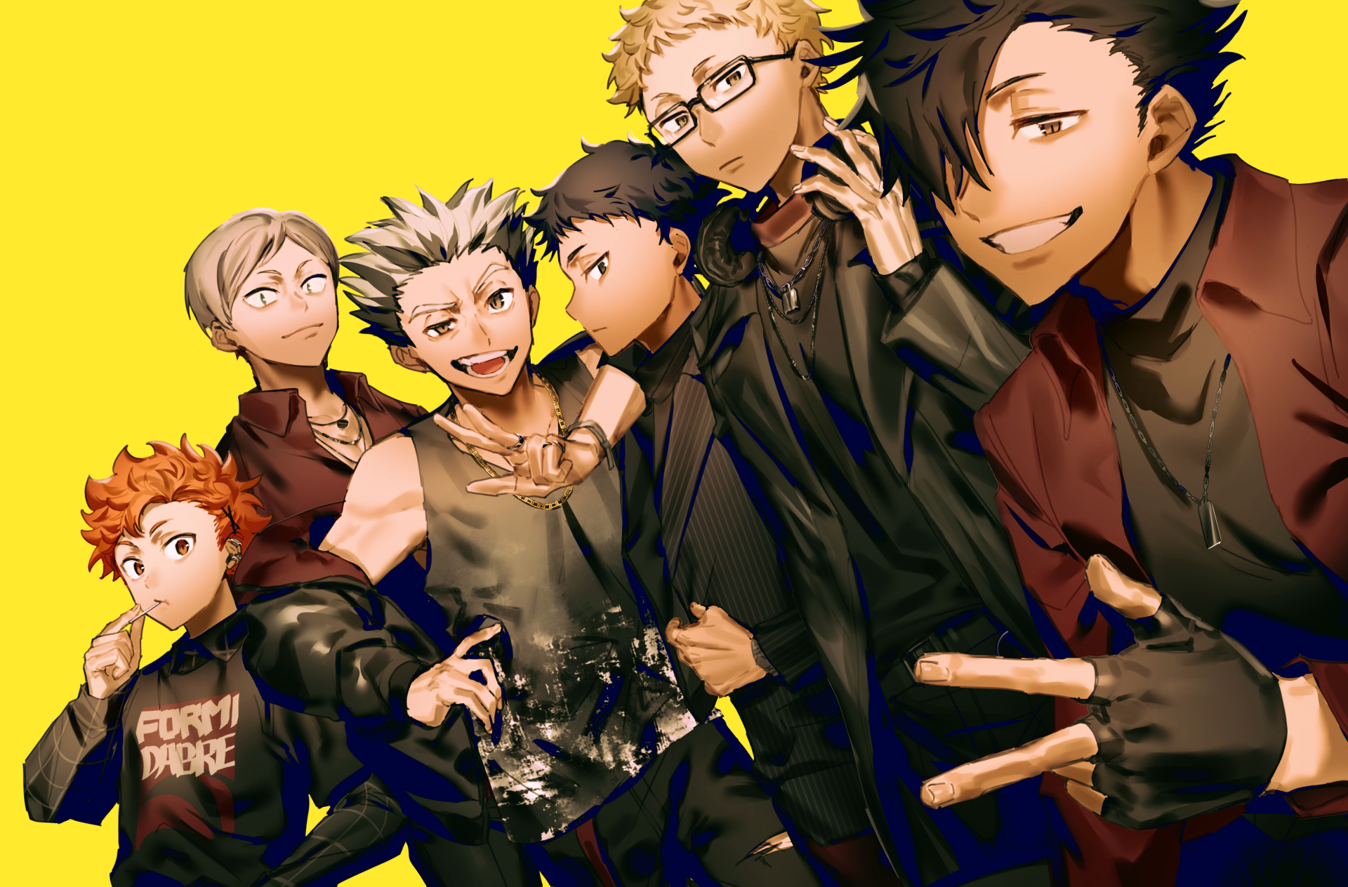 Download Kei Tsukishima Tetsurō Kuroo Shōyō Hinata Lev Haiba Kōtarō Bokuto Keiji Akaashi Anime